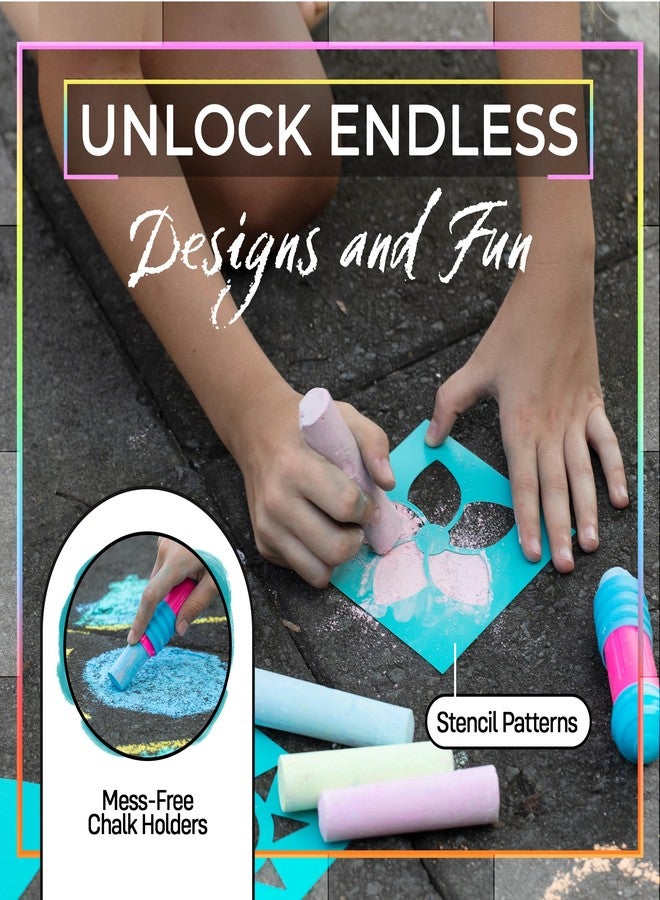 لودي دودي دلو طباشير لودي دودي للرصيف - عبوة من 49 دلوًا، متعدد الألوان - طباشير رصيف قابل للغسل لمتعة الأطفال في الهواء الطلق - حوامل مريحة لألعاب الأطفال الخارجية - كرات وقوالب قابلة لإعادة التعبئة لمستلزمات الفنون - Image 5